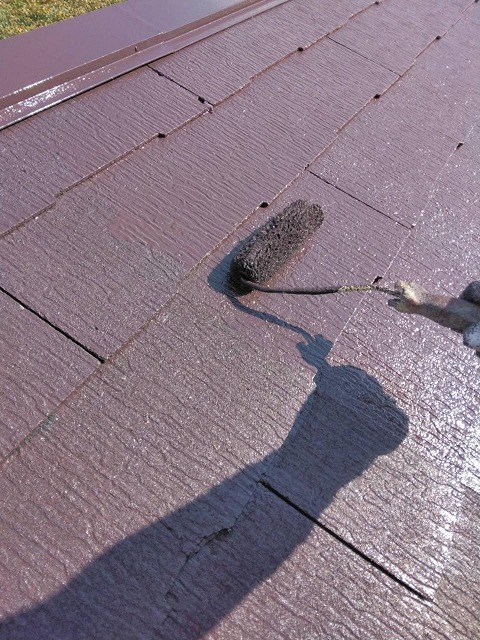 甲州市　屋根塗装工事